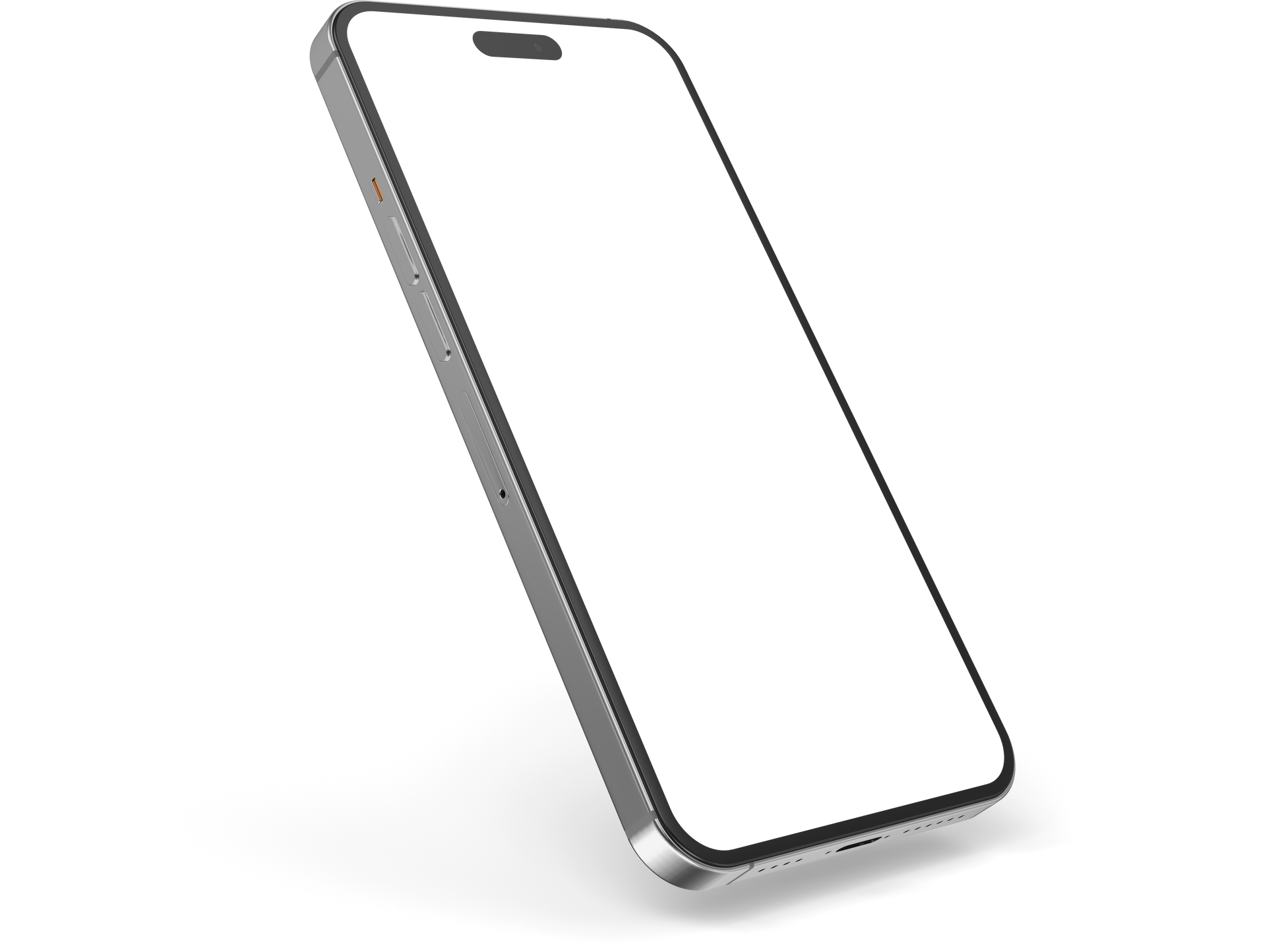 Smartphone realistic 3d render illustration with transparent background